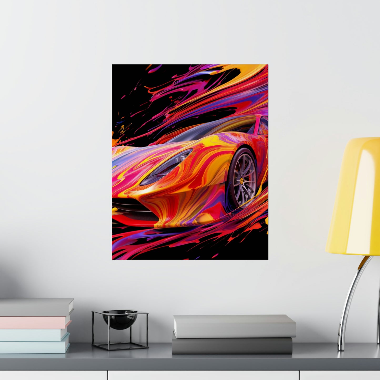 Premium Matte Vertical Posters Ferrari Water Fusion 2