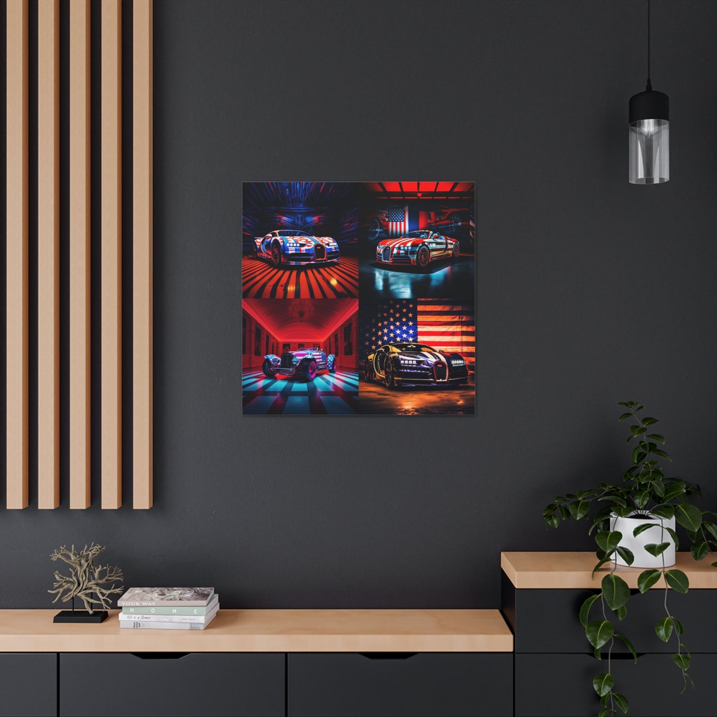 Canvas Gallery Wraps Macro Bugatti American Flag 5