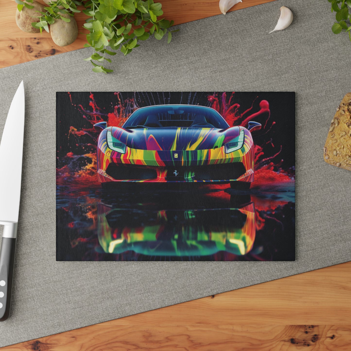 Glass Cutting Board Ferrari Fusion Water 1