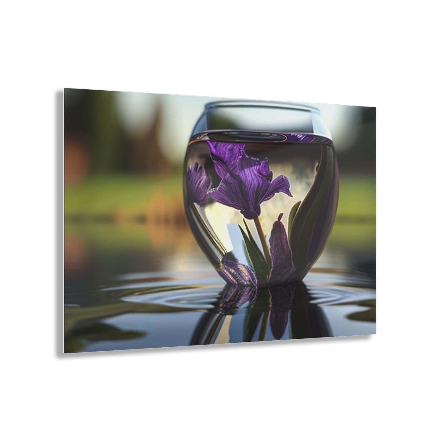 Acrylic Prints Purple Iris in a vase 3