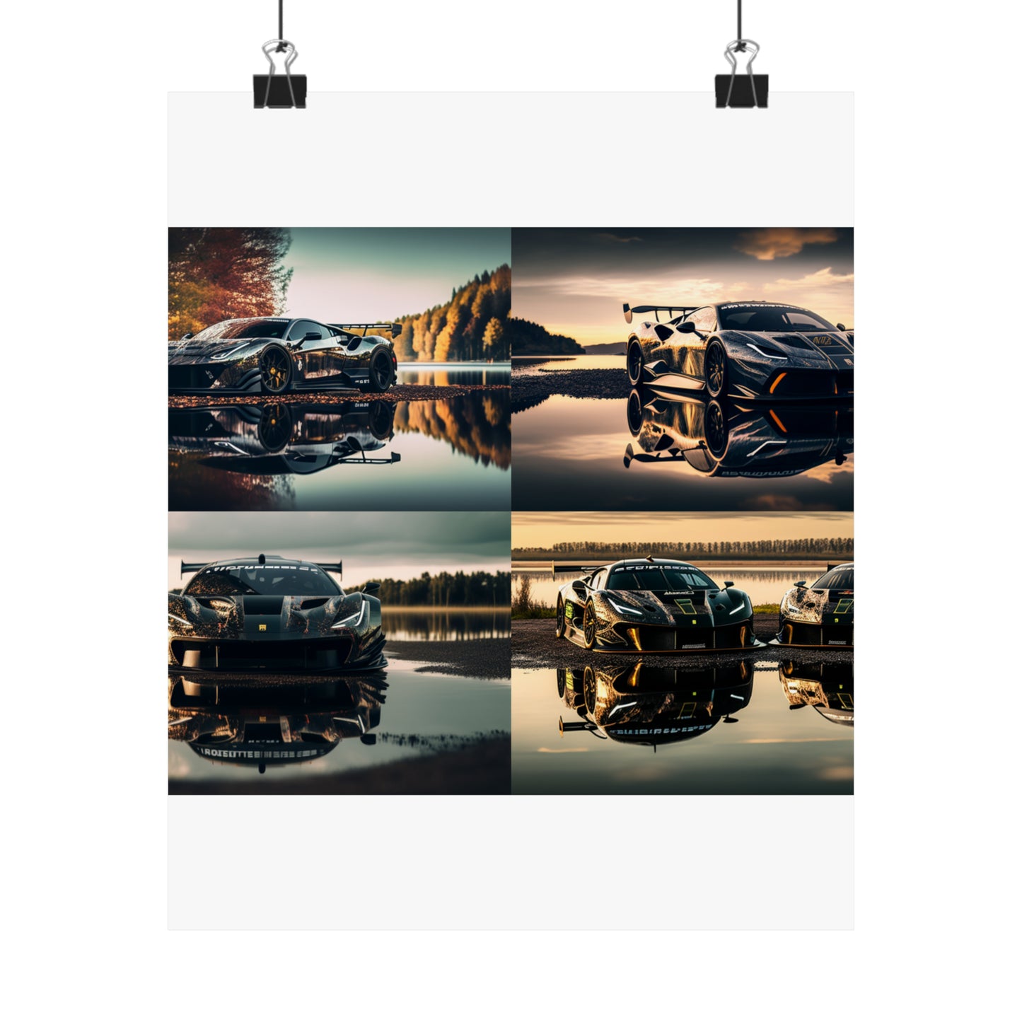 Premium Matte Vertical Posters Ferrari Lake 5