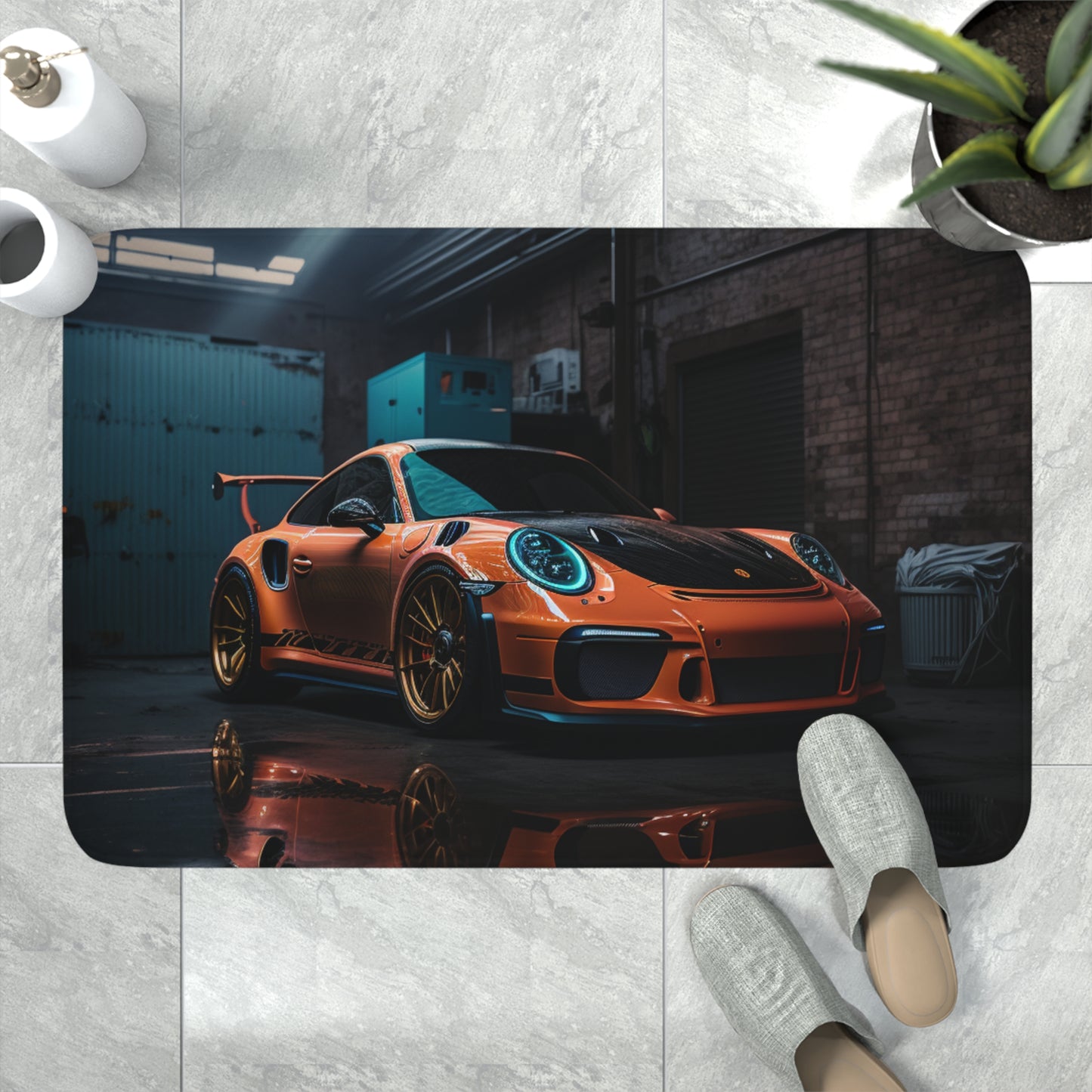 Memory Foam Bath Mat Porsche Color 1