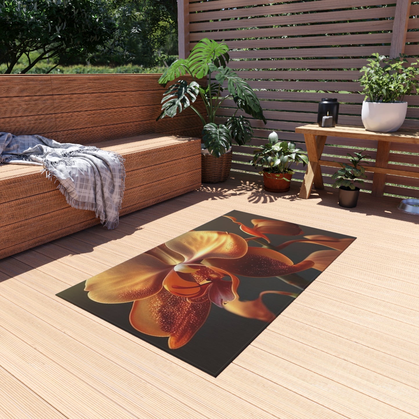 Outdoor Rug  Orange Orchid 1