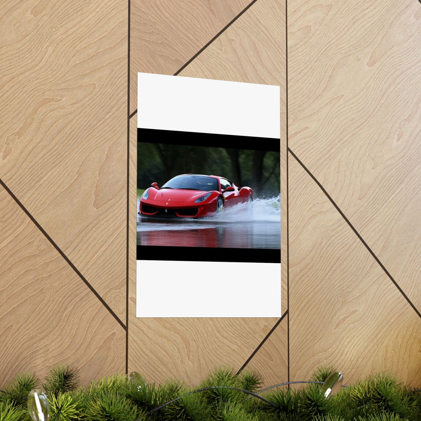 Premium Matte Vertical Posters Water Ferrari Splash 2