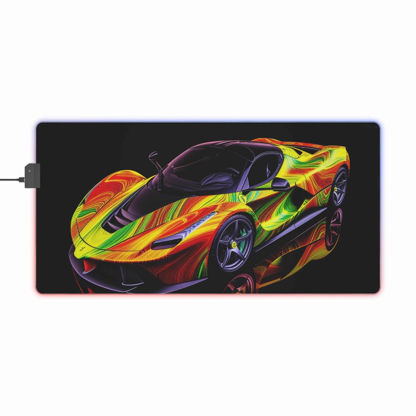 LED Gaming Mouse Pad Ferrari Neon 4