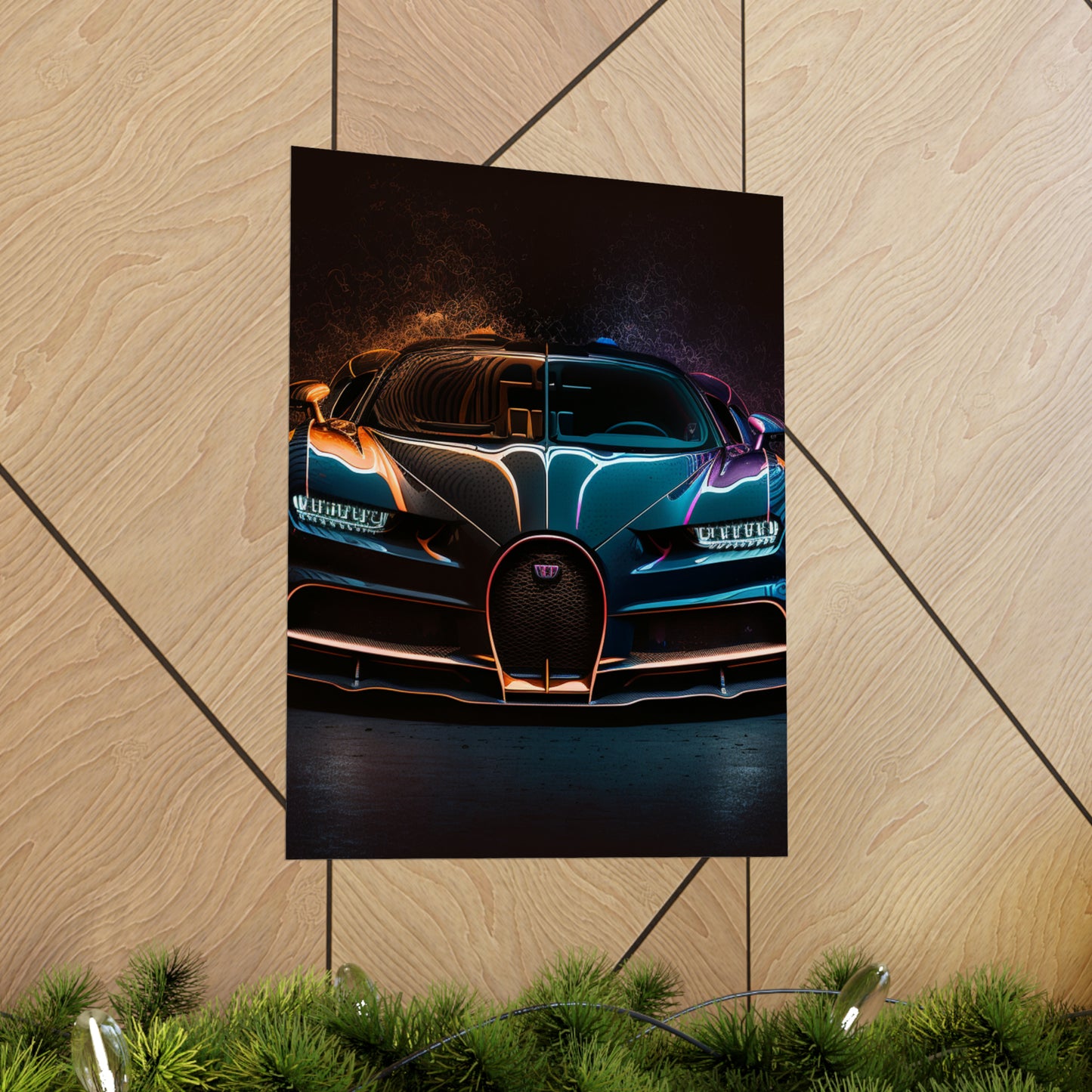 Premium Matte Vertical Posters Bugatti Chiron Super 3