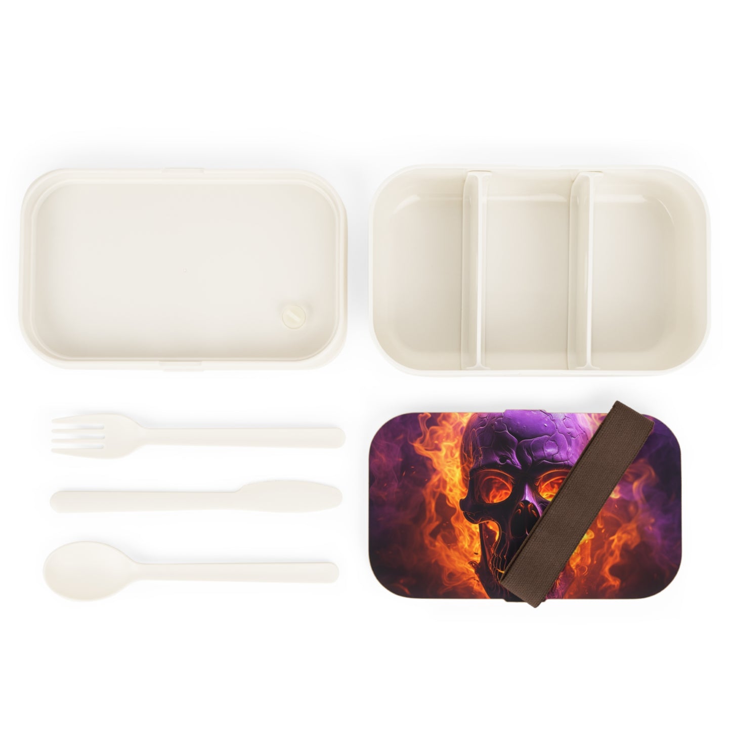 Bento Lunch Box Skull Flames 3