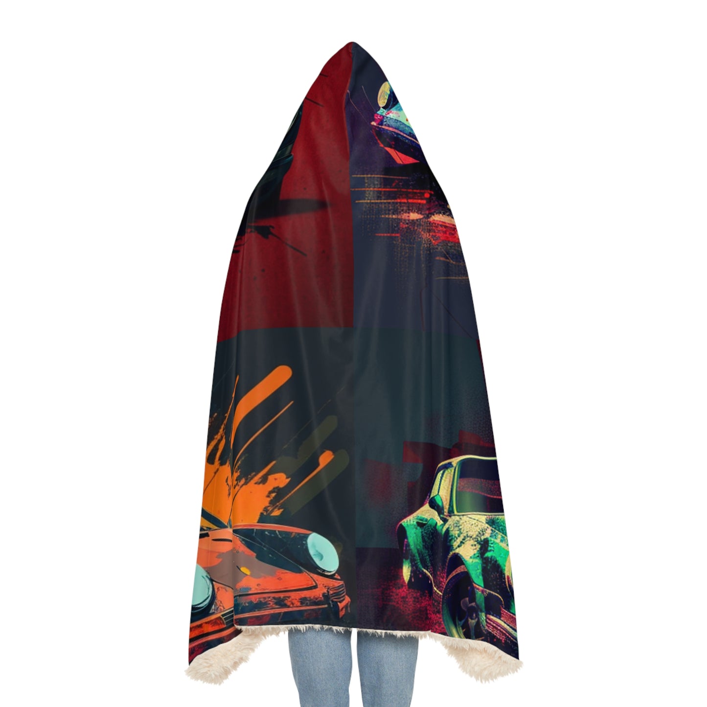 Snuggle Hooded Blanket Porsche Abstract 5