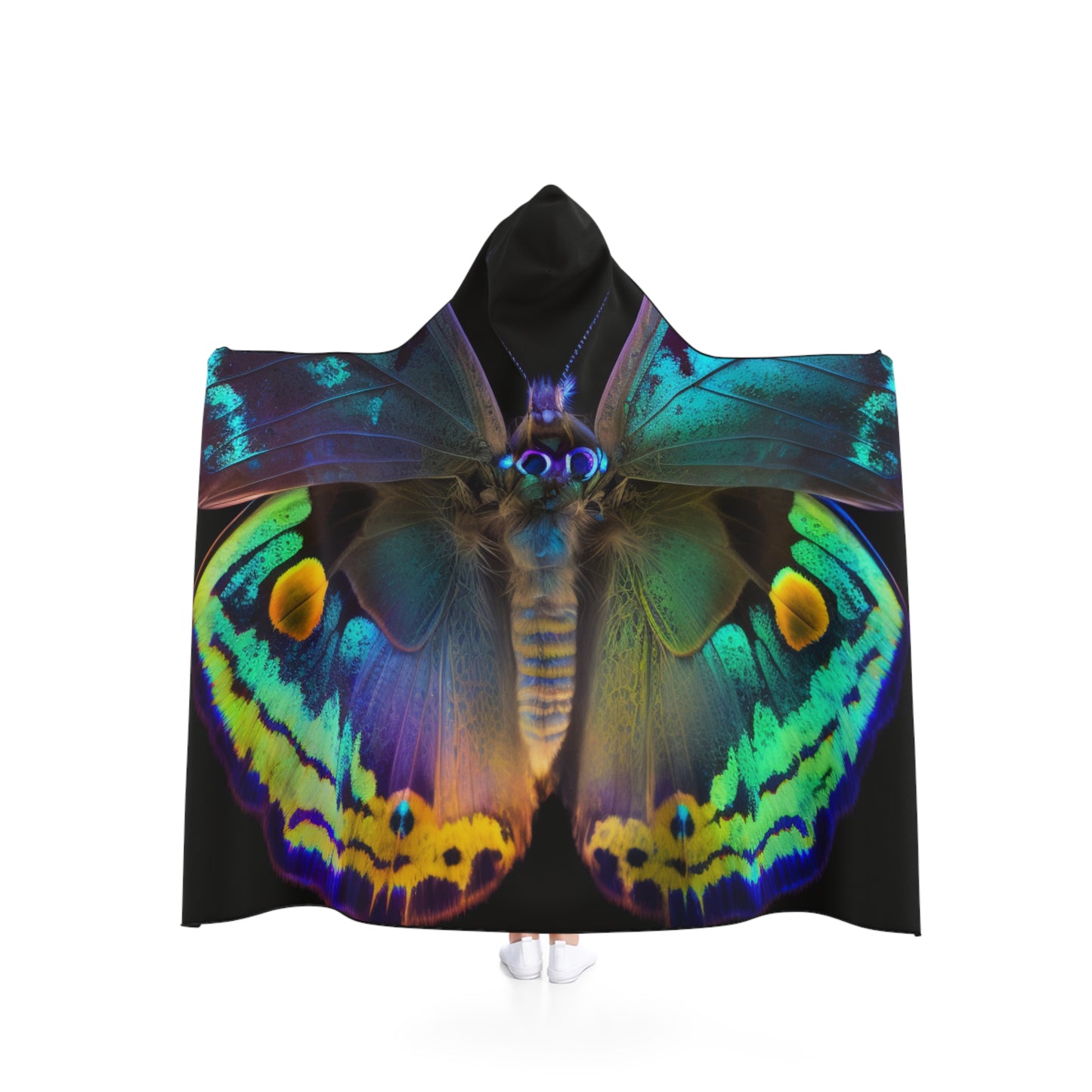 Hooded Blanket Neon Hue Butterfly 4