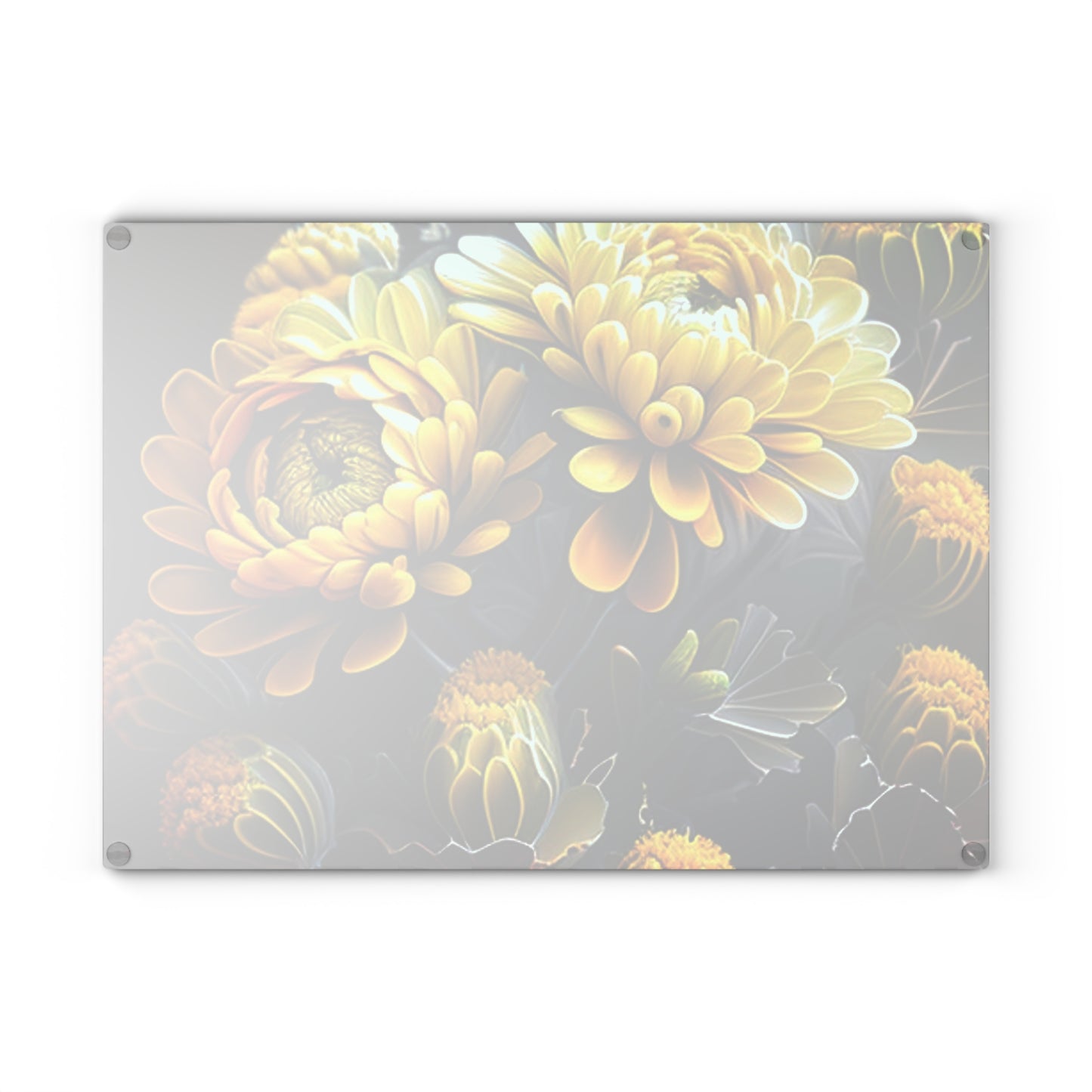 Glass Cutting Board Yellow Hermosas Flores Amarillas 4