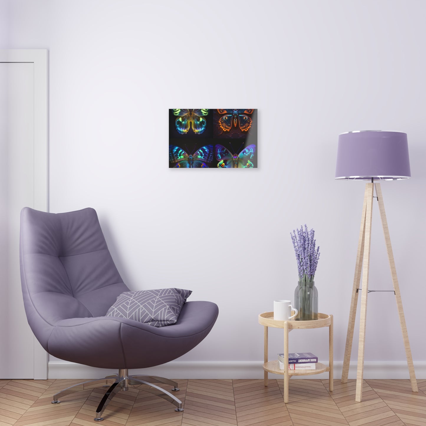 Acrylic Prints Neon Hue Butterfly 5