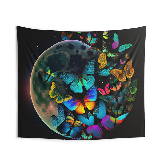 Indoor Wall Tapestries Moon Butterfly 2