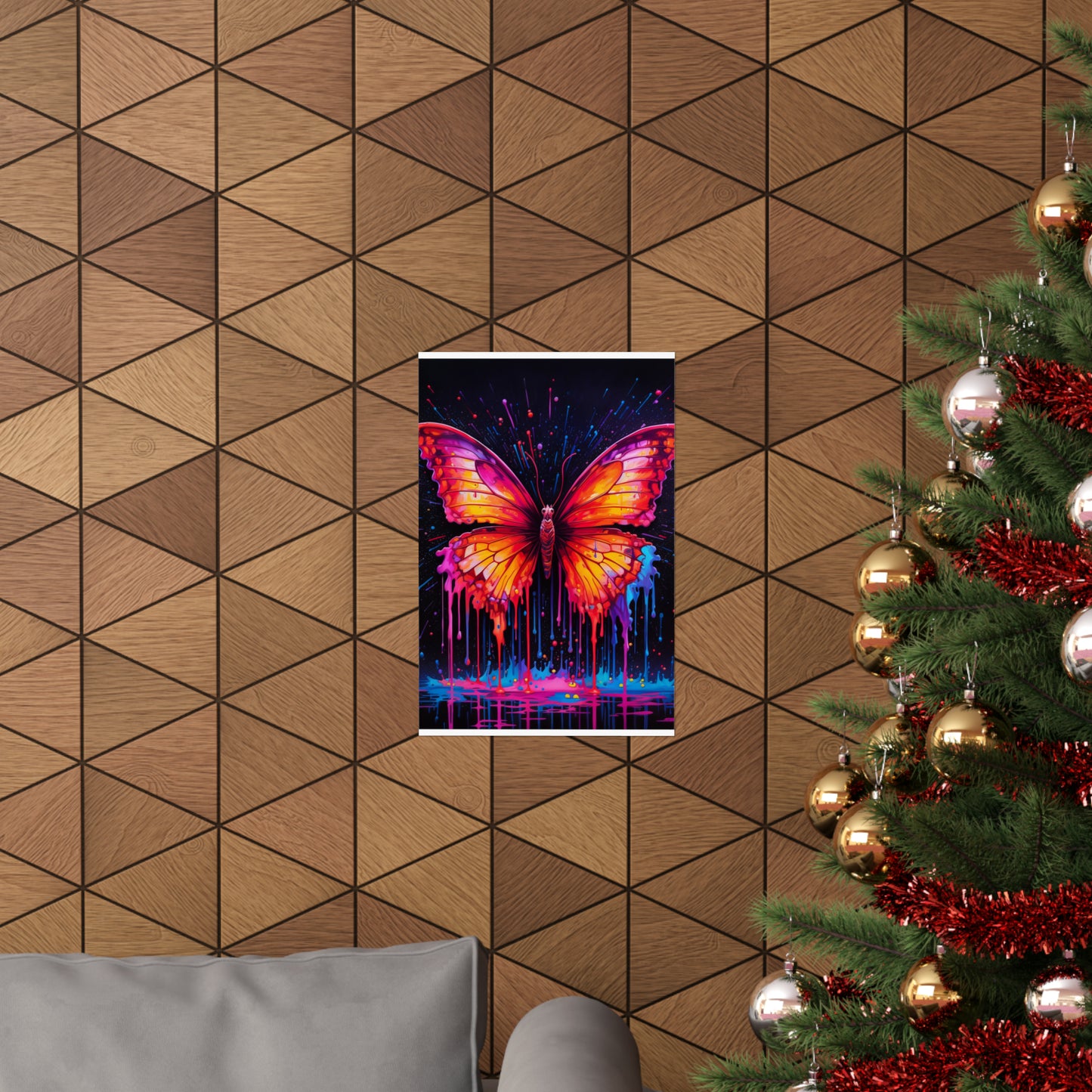 Premium Matte Vertical Posters Pink Butterfly Flair 4