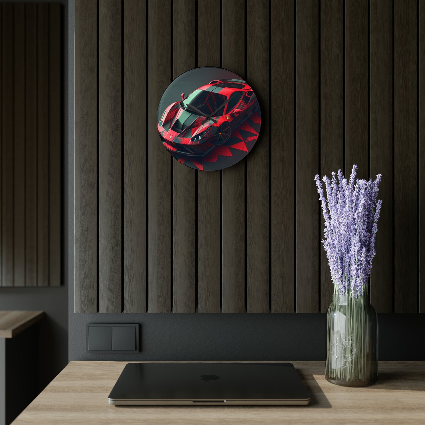 Acrylic Wall Clock Ferrari Hyper 2