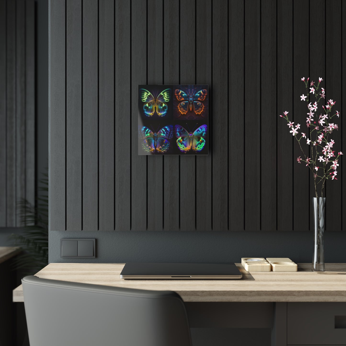Acrylic Prints Neon Hue Butterfly 5