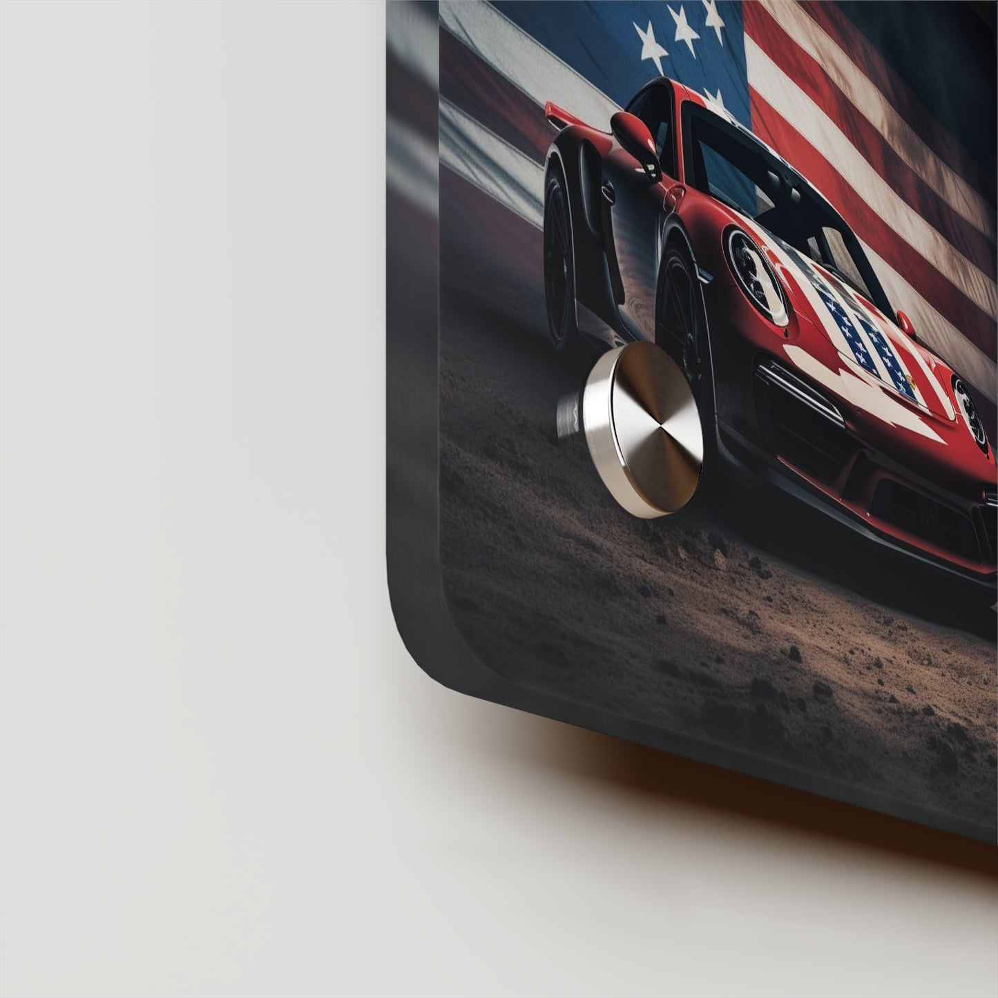 Acrylic Wall Art Panels American Flag Background Porsche 5