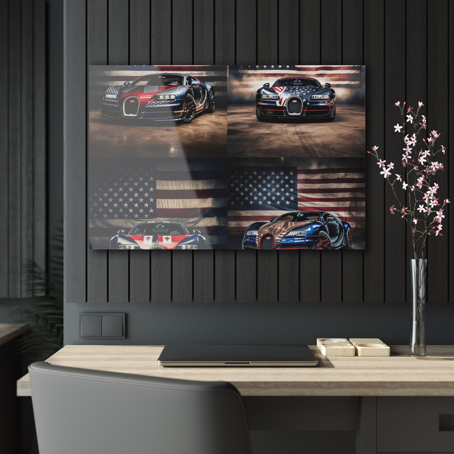 Acrylic Prints Bugatti American Flag 5