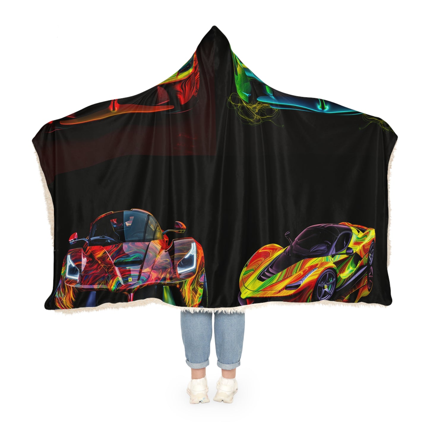 Snuggle Hooded Blanket Ferrari Neon 5