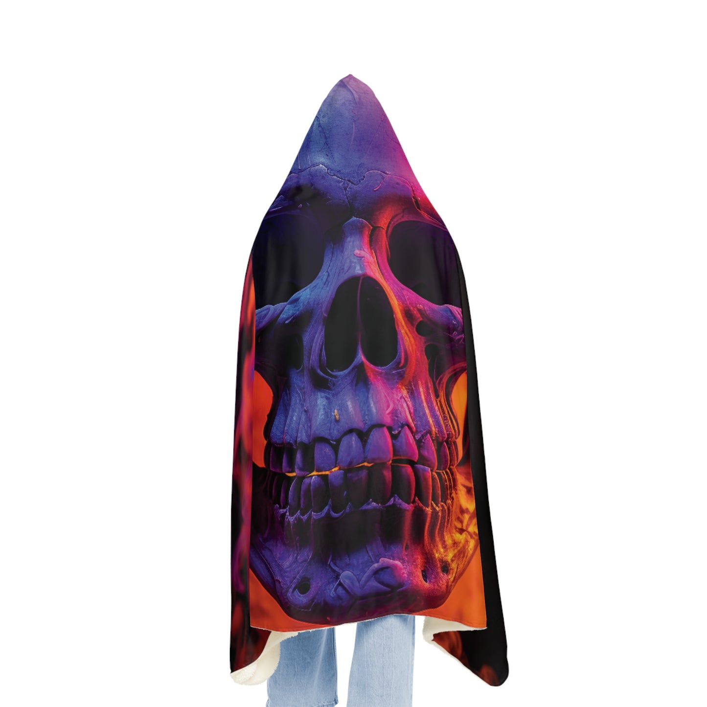 Snuggle Hooded Blanket Macro Skull 4