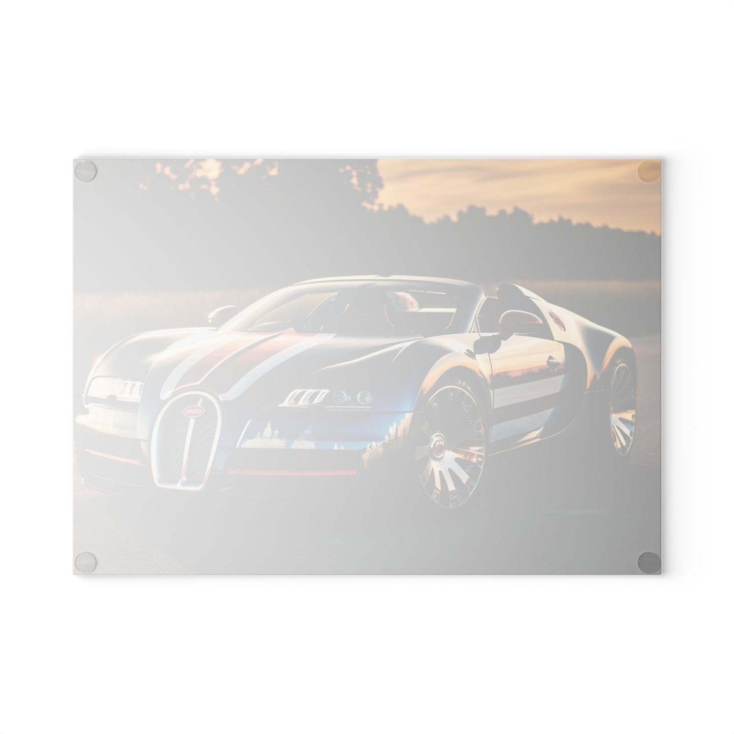 Glass Cutting Board Bugatti Flag American 3