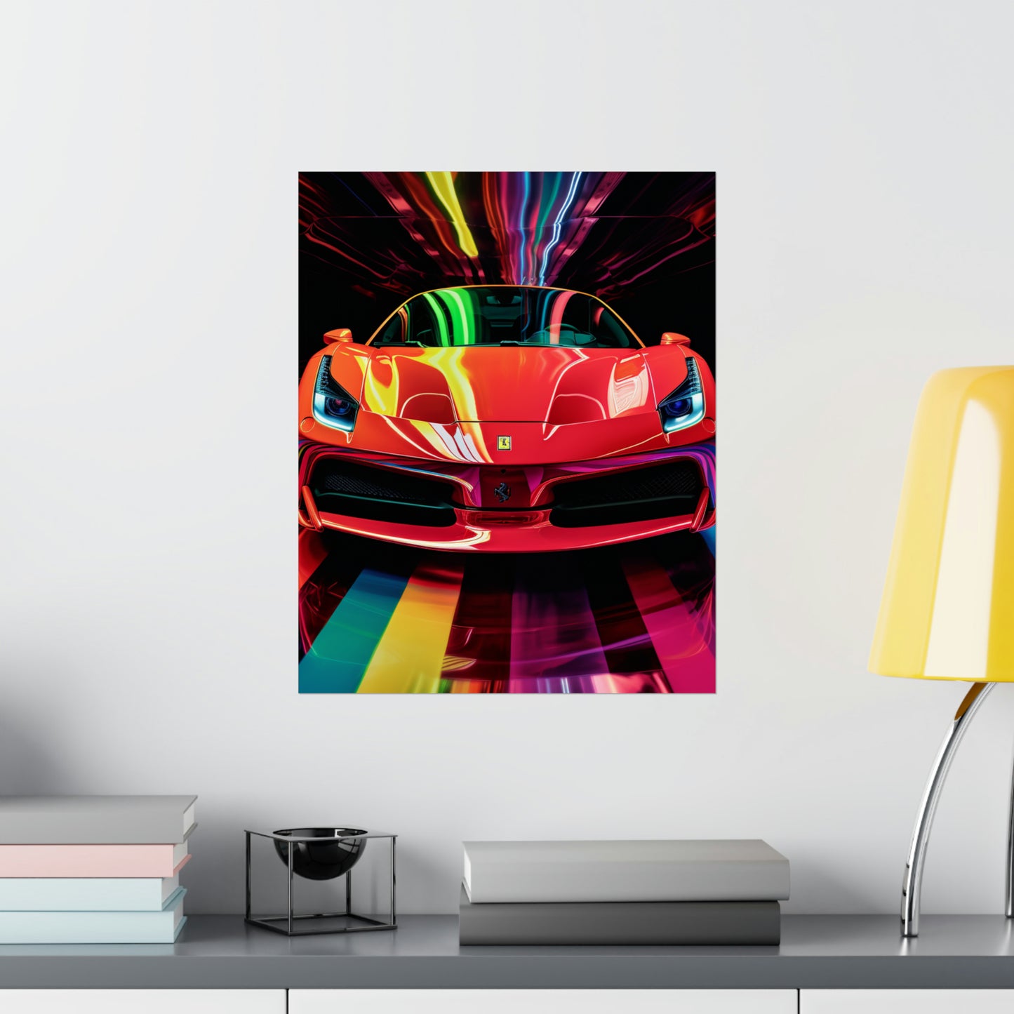 Premium Matte Vertical Posters Ferrari Flair Macro 3