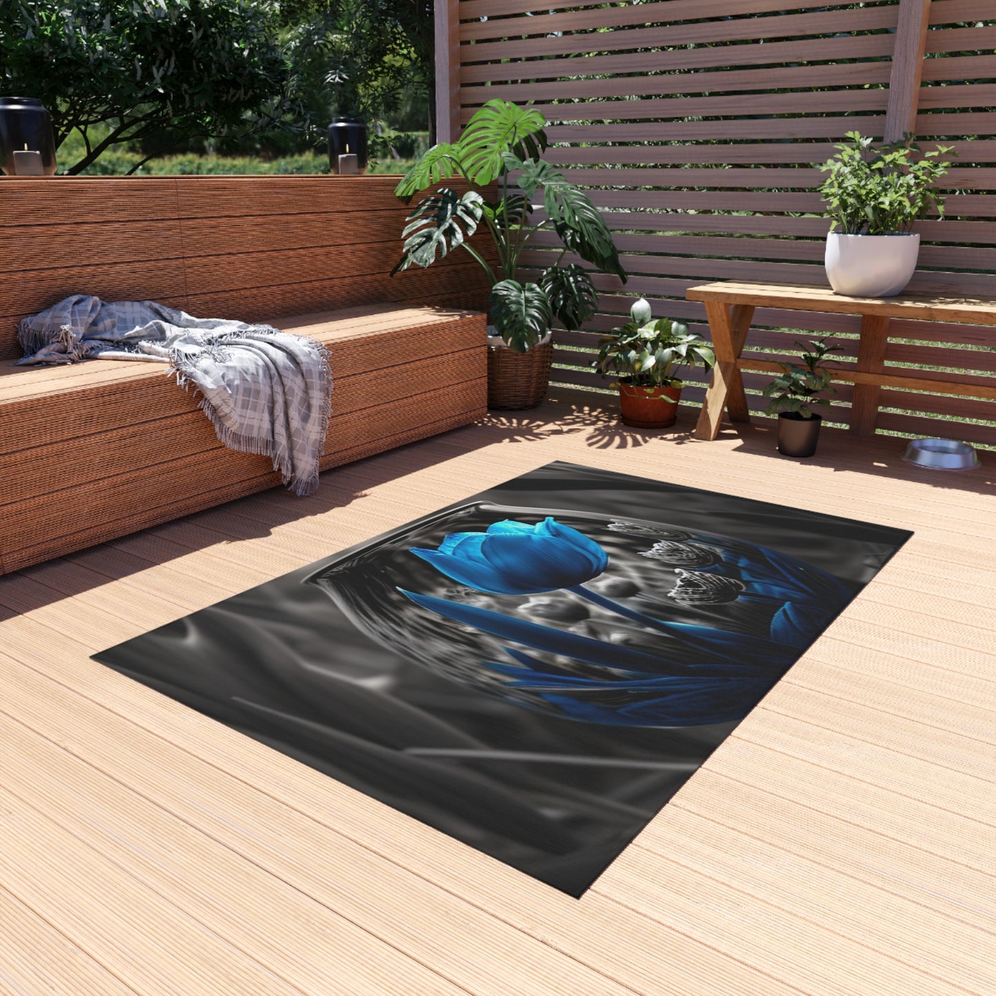 Outdoor Rug  Tulip Blue 4