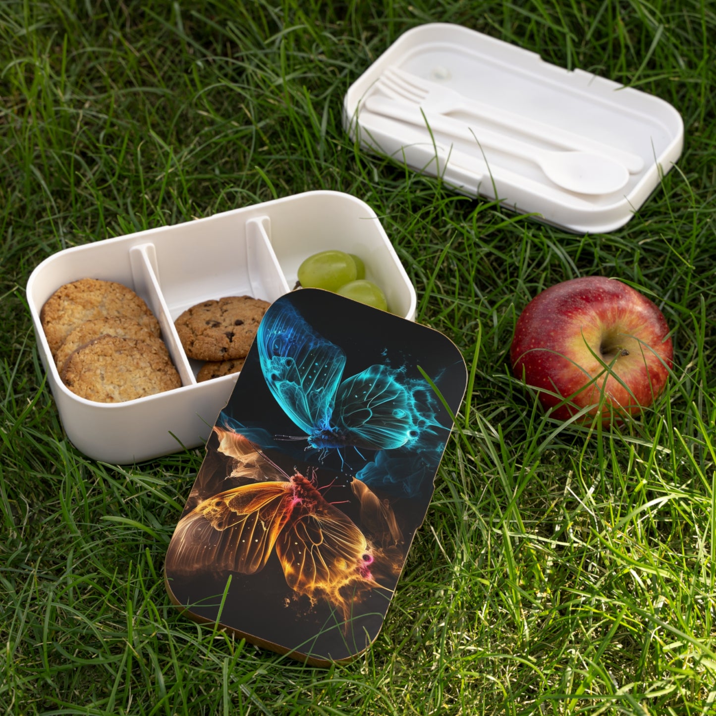 Bento Lunch Box Kiss Neon Butterfly 9