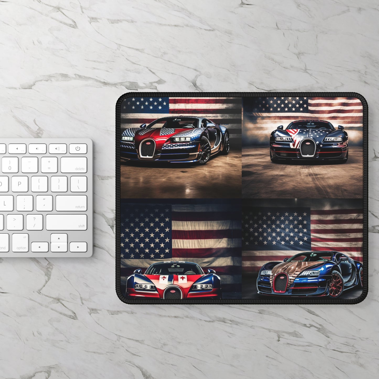 Gaming Mouse Pad  Bugatti American Flag 5