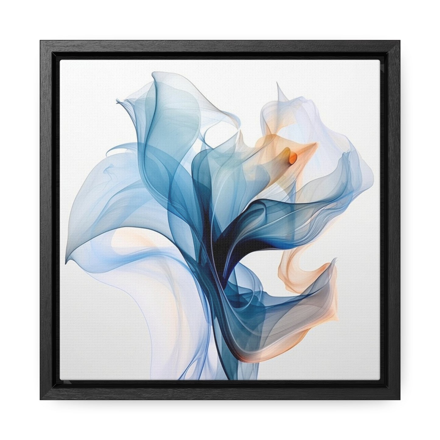 Gallery Canvas Wraps, Square Frame Blue Tluip Abstract 3