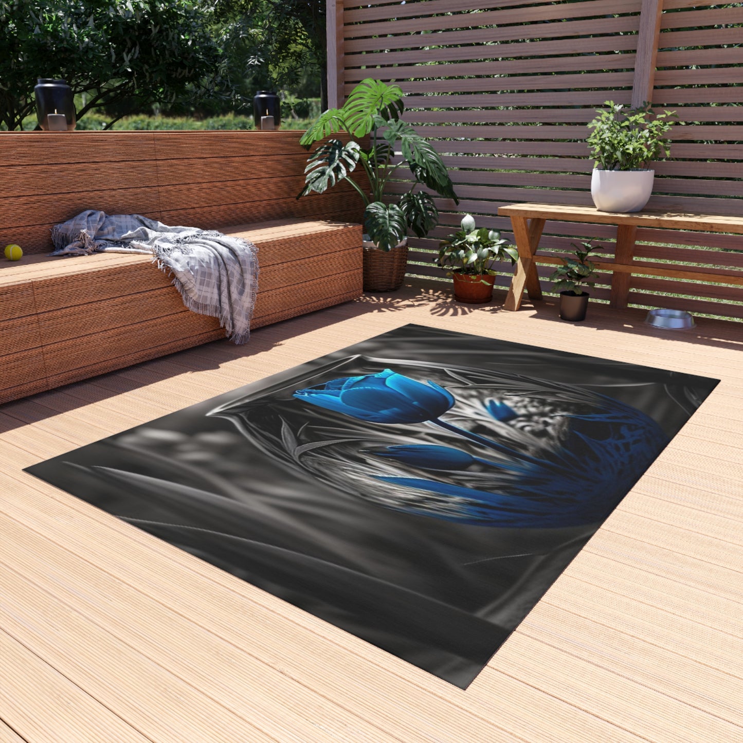 Outdoor Rug  Tulip Blue 3