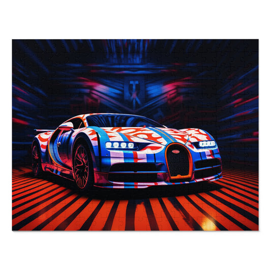 Jigsaw Puzzle (30, 110, 252, 500,1000-Piece) Macro Bugatti American Flag 1