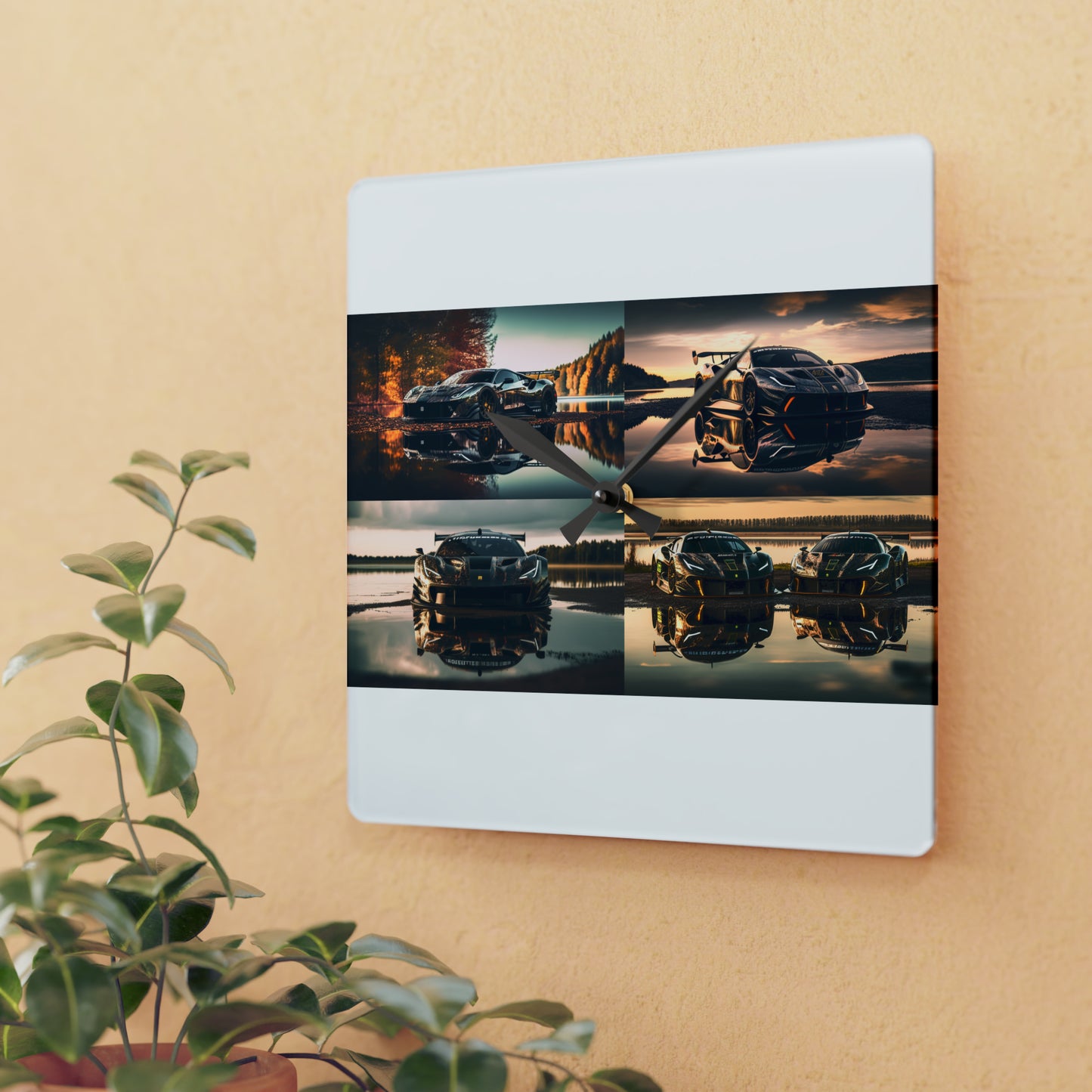 Acrylic Wall Clock Ferrari Lake 5