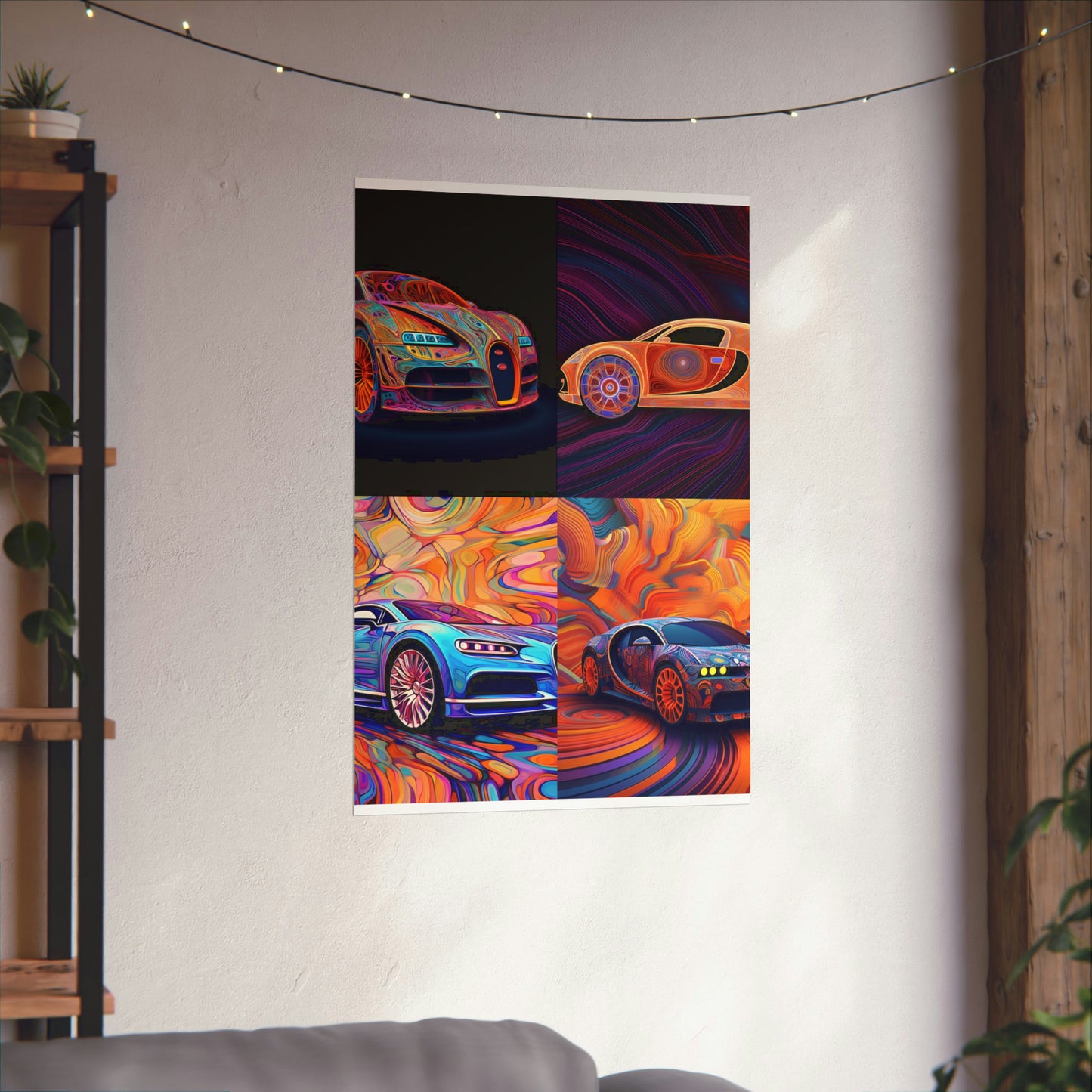 Premium Matte Vertical Posters Bugatti Abstract Concept 5