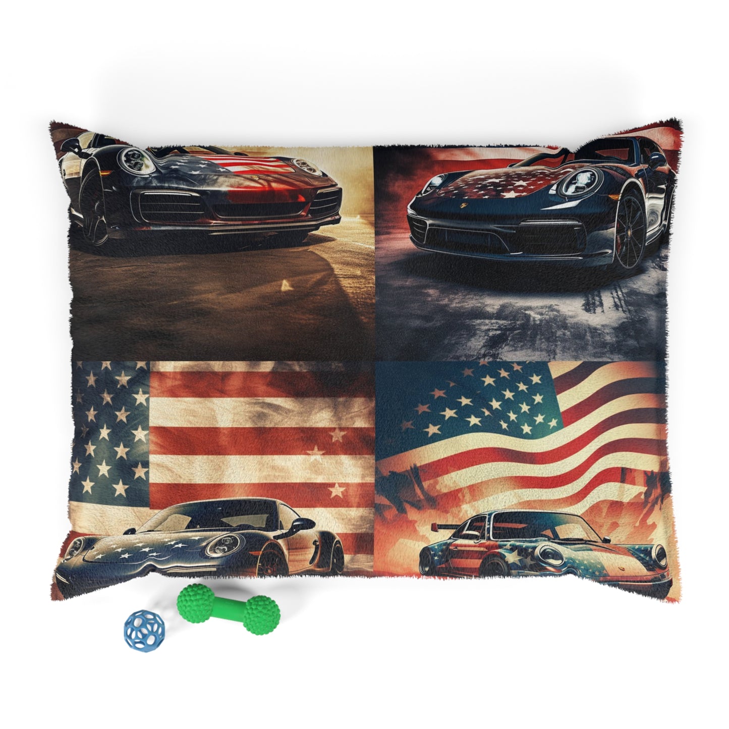 Pet Bed Abstract American Flag Background Porsche 5