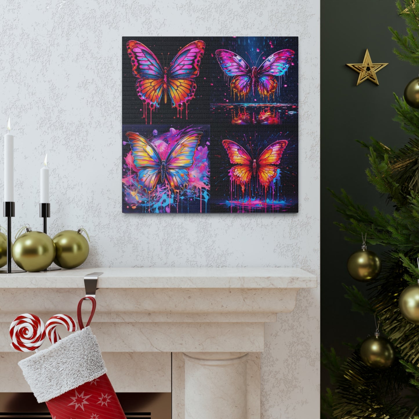 Canvas Gallery Wraps Pink Butterfly Flair 5