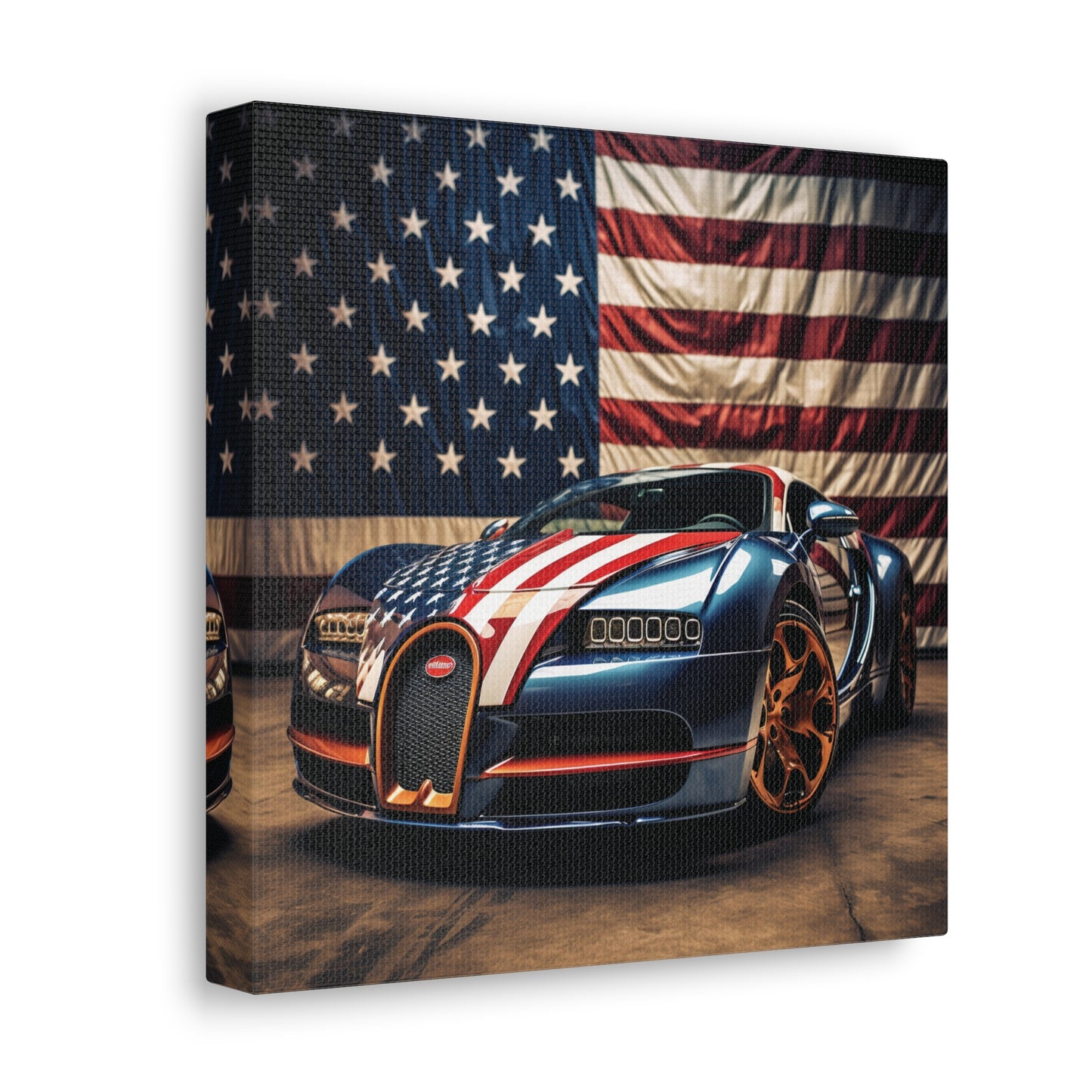 Canvas Gallery Wraps Bugatti Flag American 4