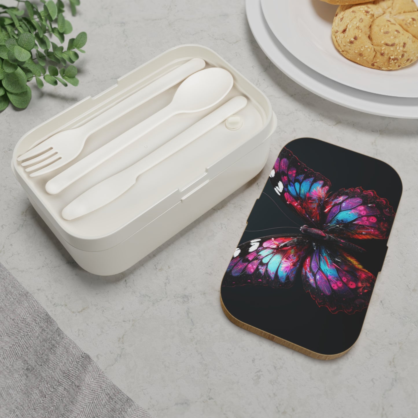 Bento Lunch Box Hyper Butterfly Real