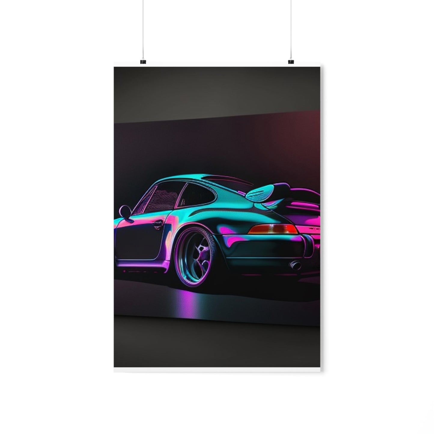 Premium Matte Vertical Posters Porsche Purple 1