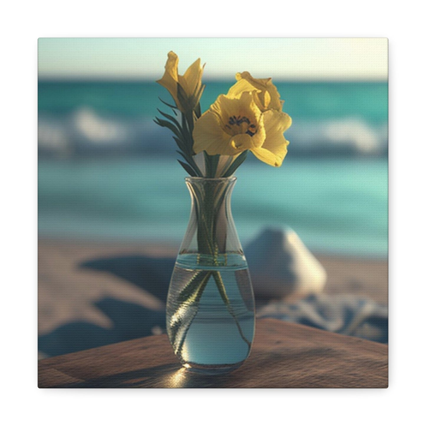 Canvas Gallery Wraps Yellow Gladiolus glass 4