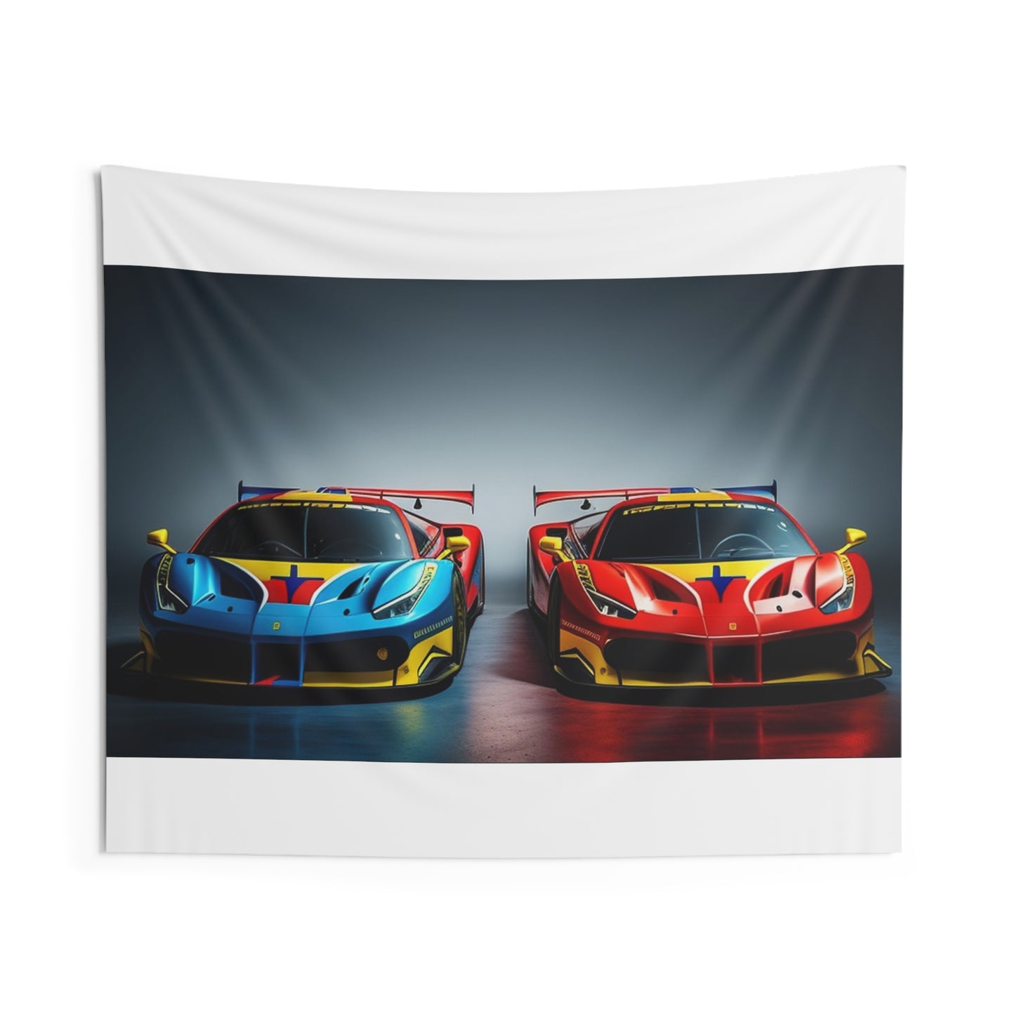 Indoor Wall Tapestries Ferrari Red Blue 2