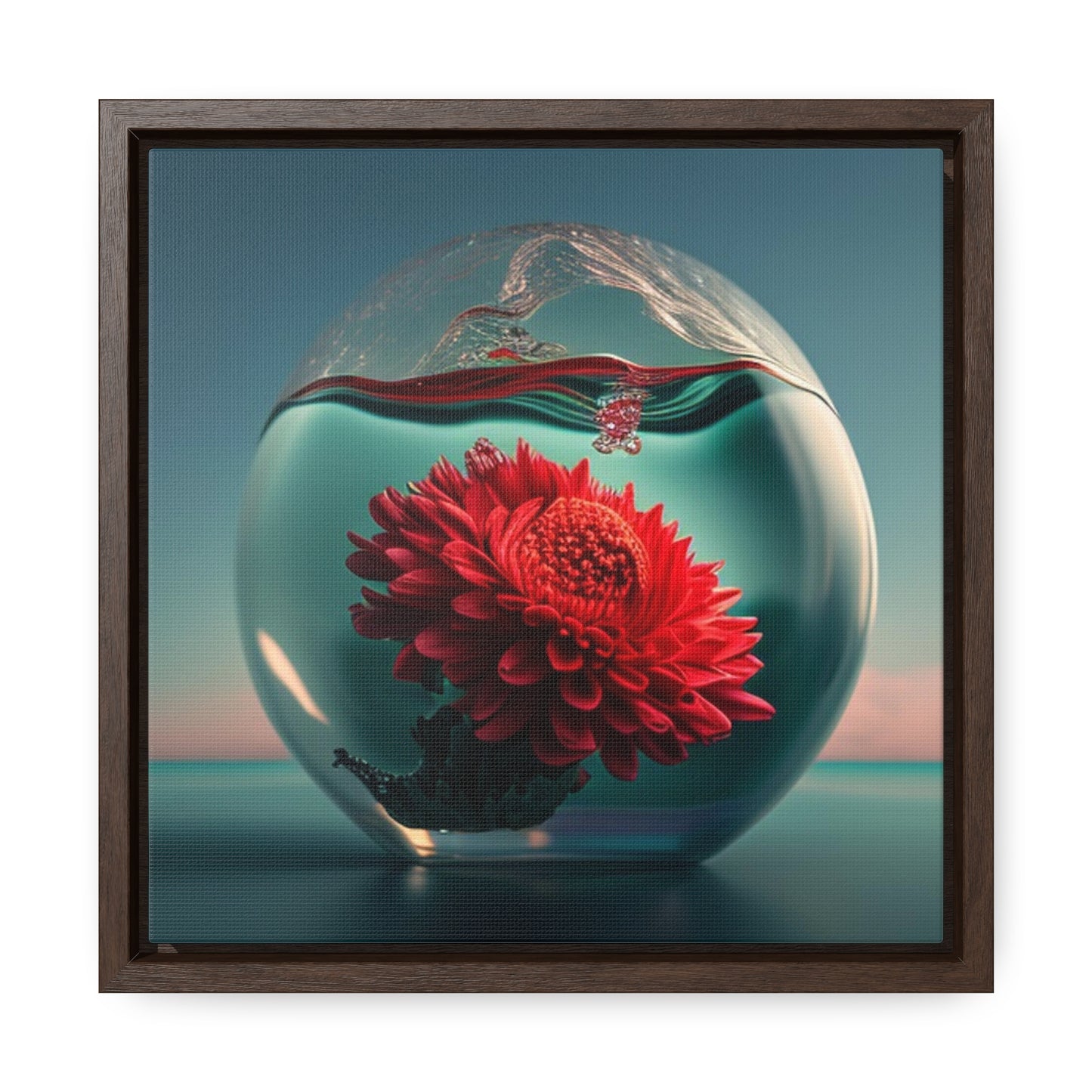 Gallery Canvas Wraps, Square Frame Chrysanthemum 4