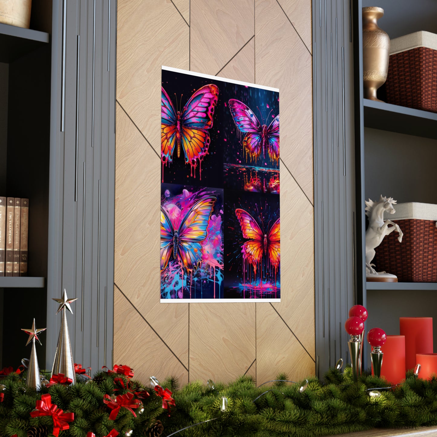 Premium Matte Vertical Posters Pink Butterfly Flair 5