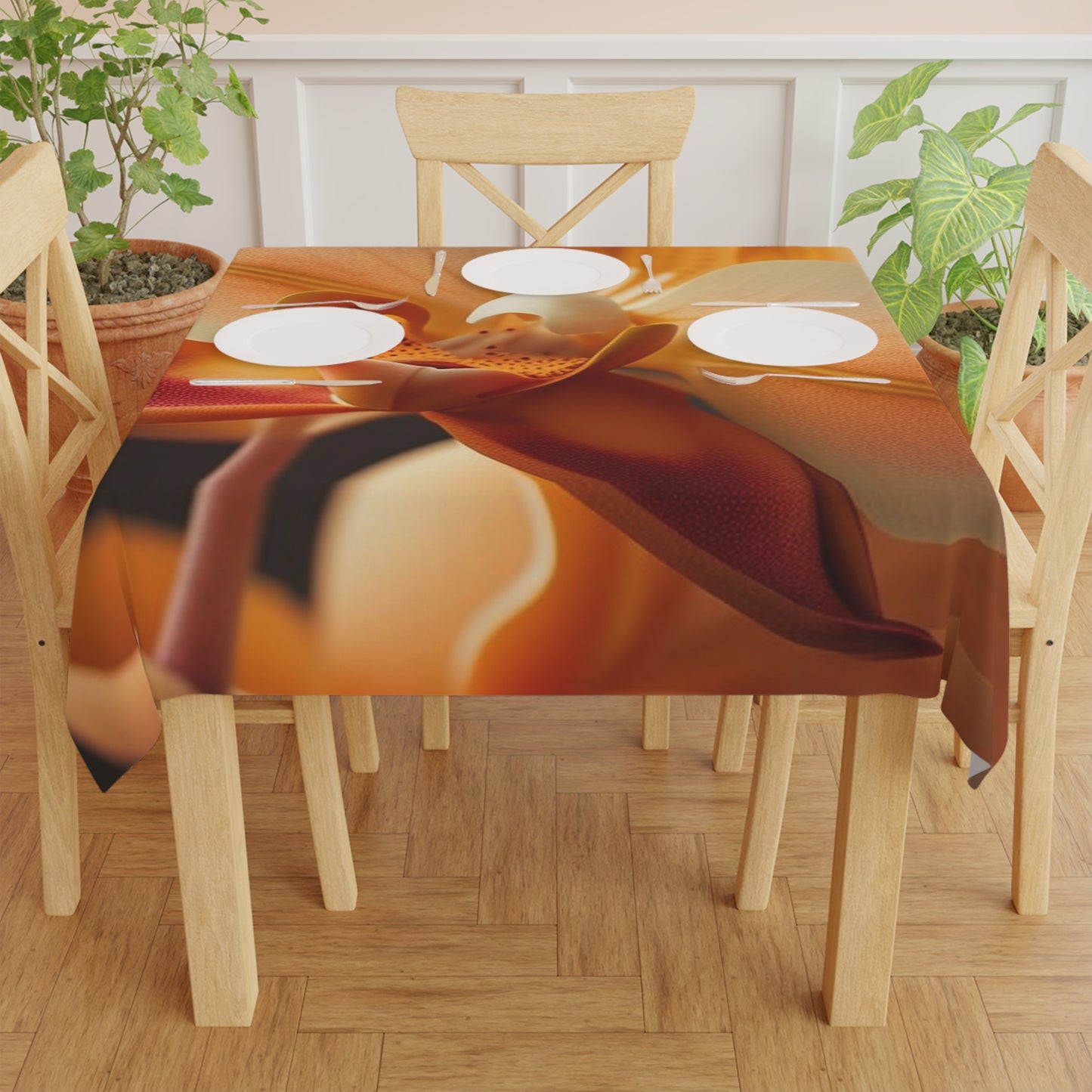 Tablecloth Orange Orchid 3