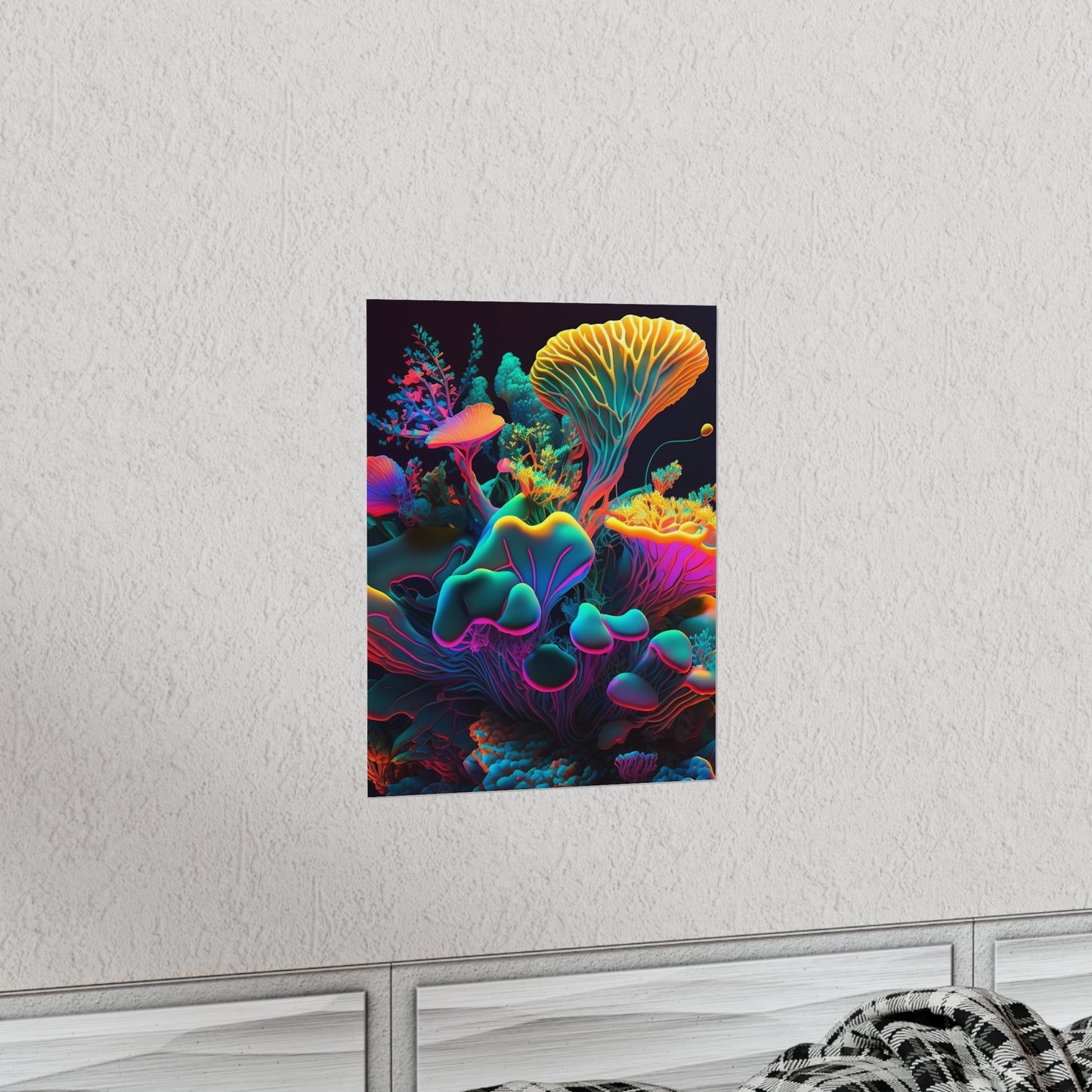 Premium Matte Vertical Posters Macro Coral Reef 1