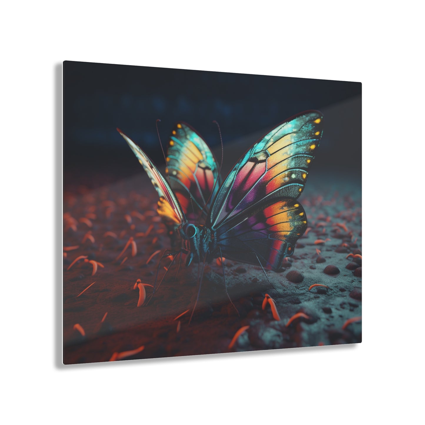 Acrylic Prints Hyper Colorful Butterfly Macro 1