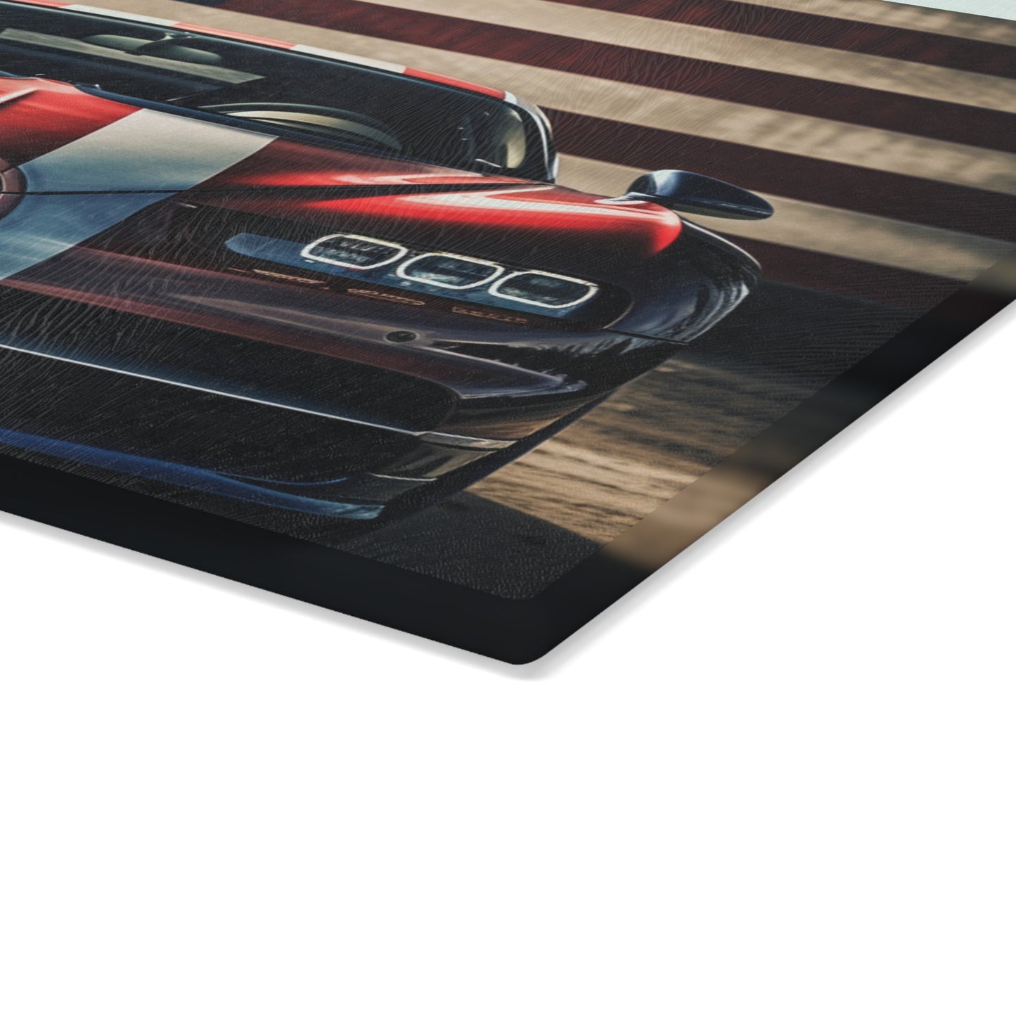 Glass Cutting Board Bugatti Flag 1