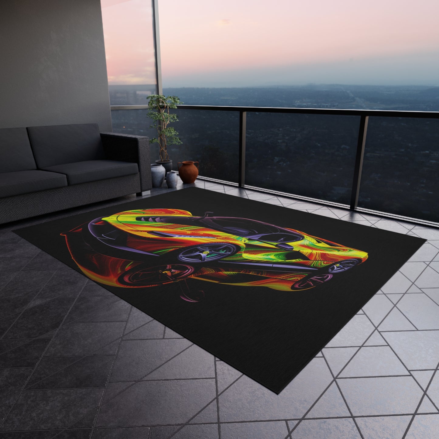 Outdoor Rug  Ferrari Neon 4