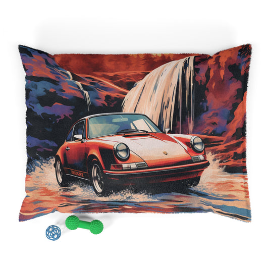 Pet Bed American Flag Porsche Abstract 4