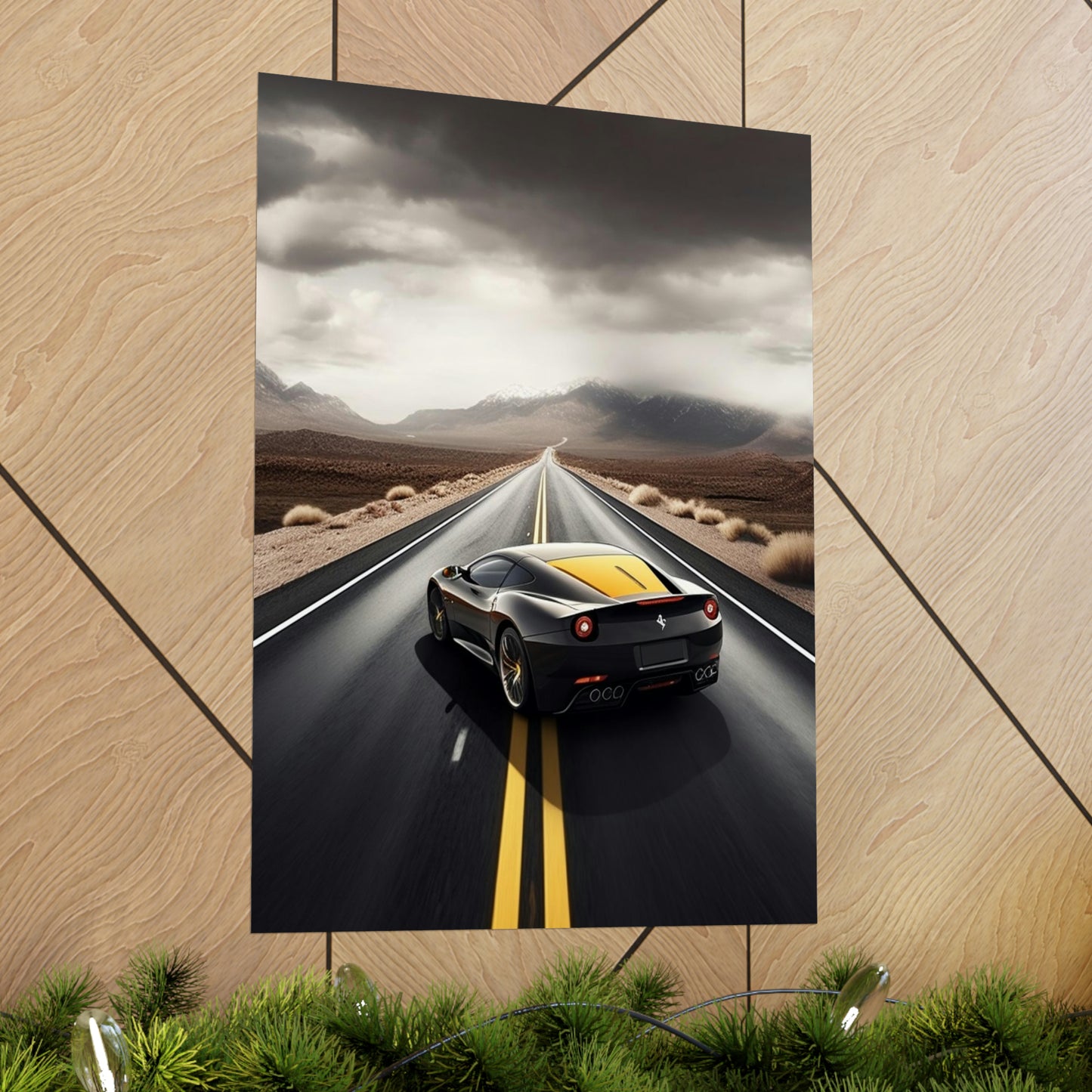 Premium Matte Vertical Posters Ferrari Road 4