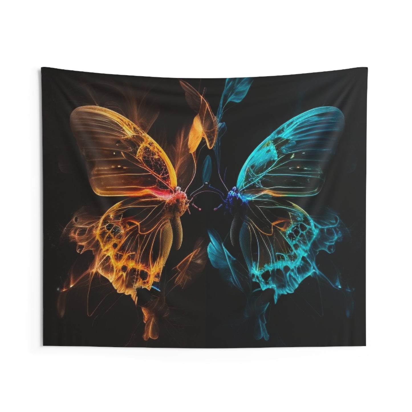 Indoor Wall Tapestries Kiss Neon Butterfly 2